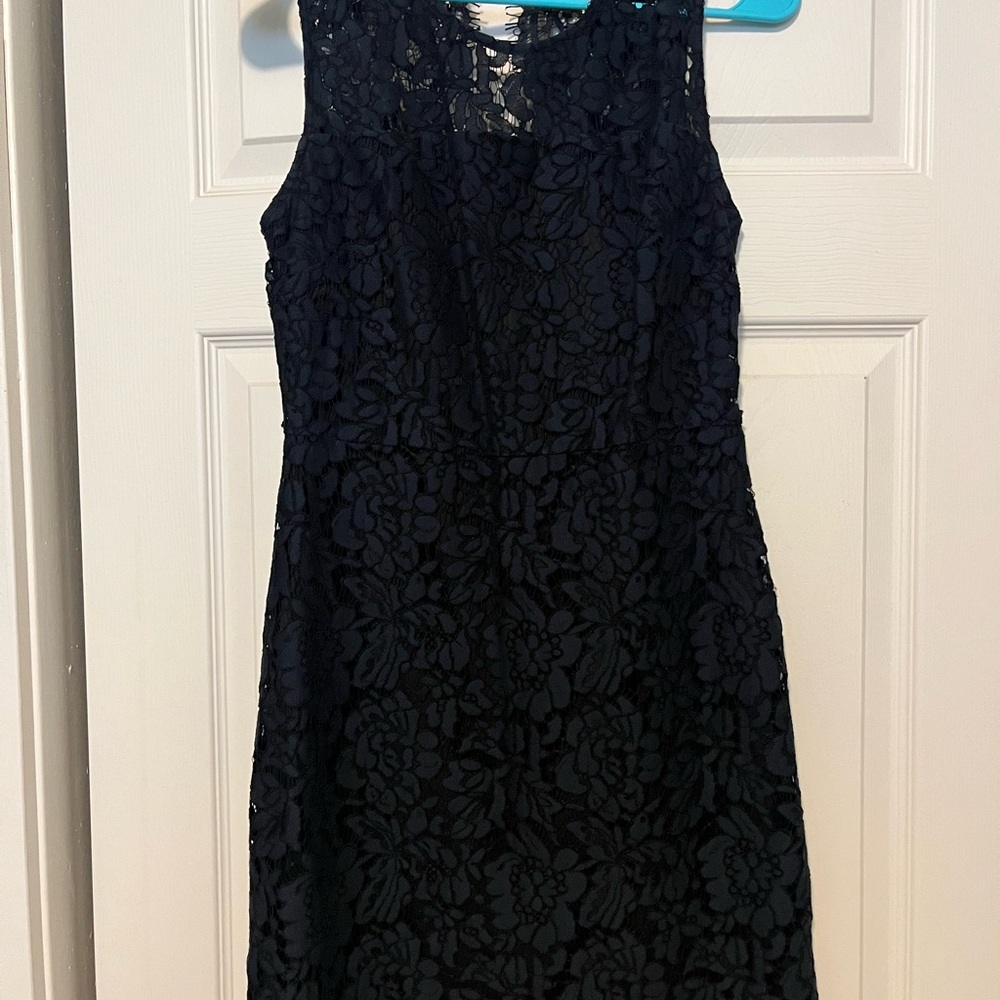 Banana Republic Navy Blue Lace Dress